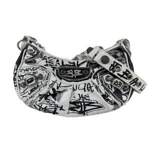 Balenciaga Le Cagole XS Shoulder Bag White Black